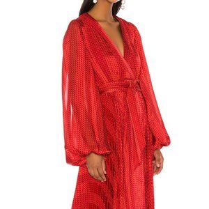Alexis Salomo Dress in Red Geo Stripes
